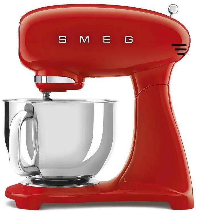 SMEG 50's Retro Style kuchynský robot s nerezovou miskou 4,8 l červená SMF03RDEU, červená