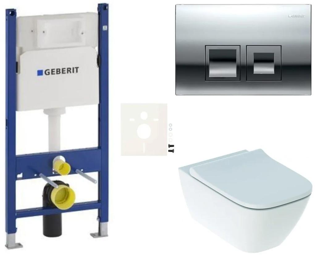 Cenovo zvýhodnený závesný WC set Geberit do ľahkých stien / predstenová montáž + WC Geberit Smyle SIKOGESSMD35