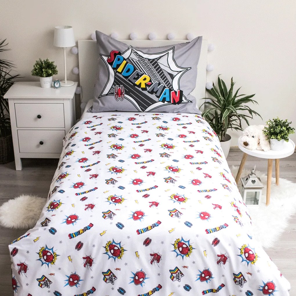 Jerry Fabrics Bavlnené obliečky 140x200 + 70x90 cm - Spider-man "Pop"
