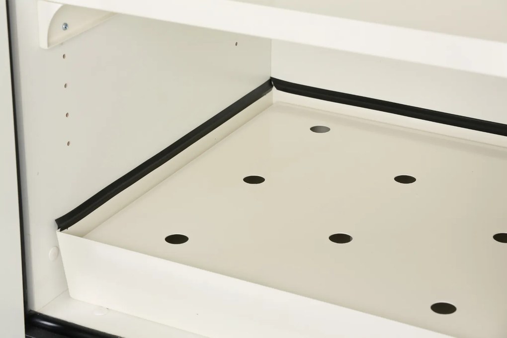 Požiarna skriňa na nebezpečné látky, typ 90, 1200 × 615 × 1950 mm, 2dverová