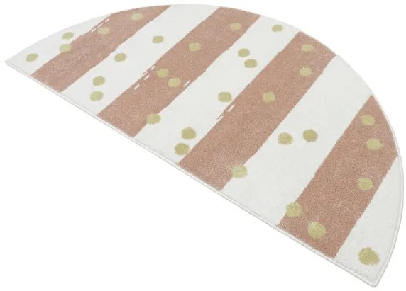 Koberec LIMA M044A krémový / ružový / zlatý polkruh