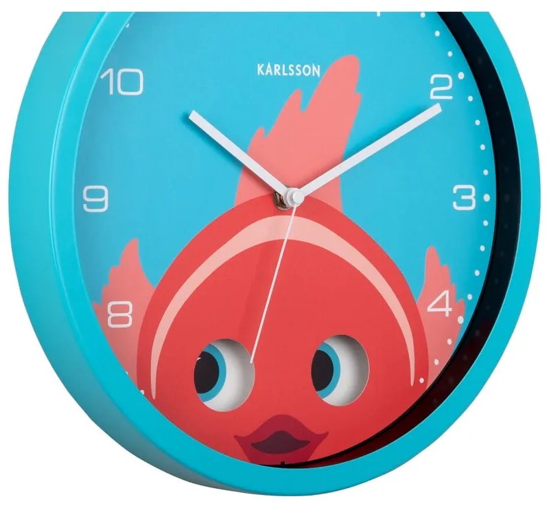 Detské hodiny ø 31 cm Peekaboo Goldfish – Karlsson
