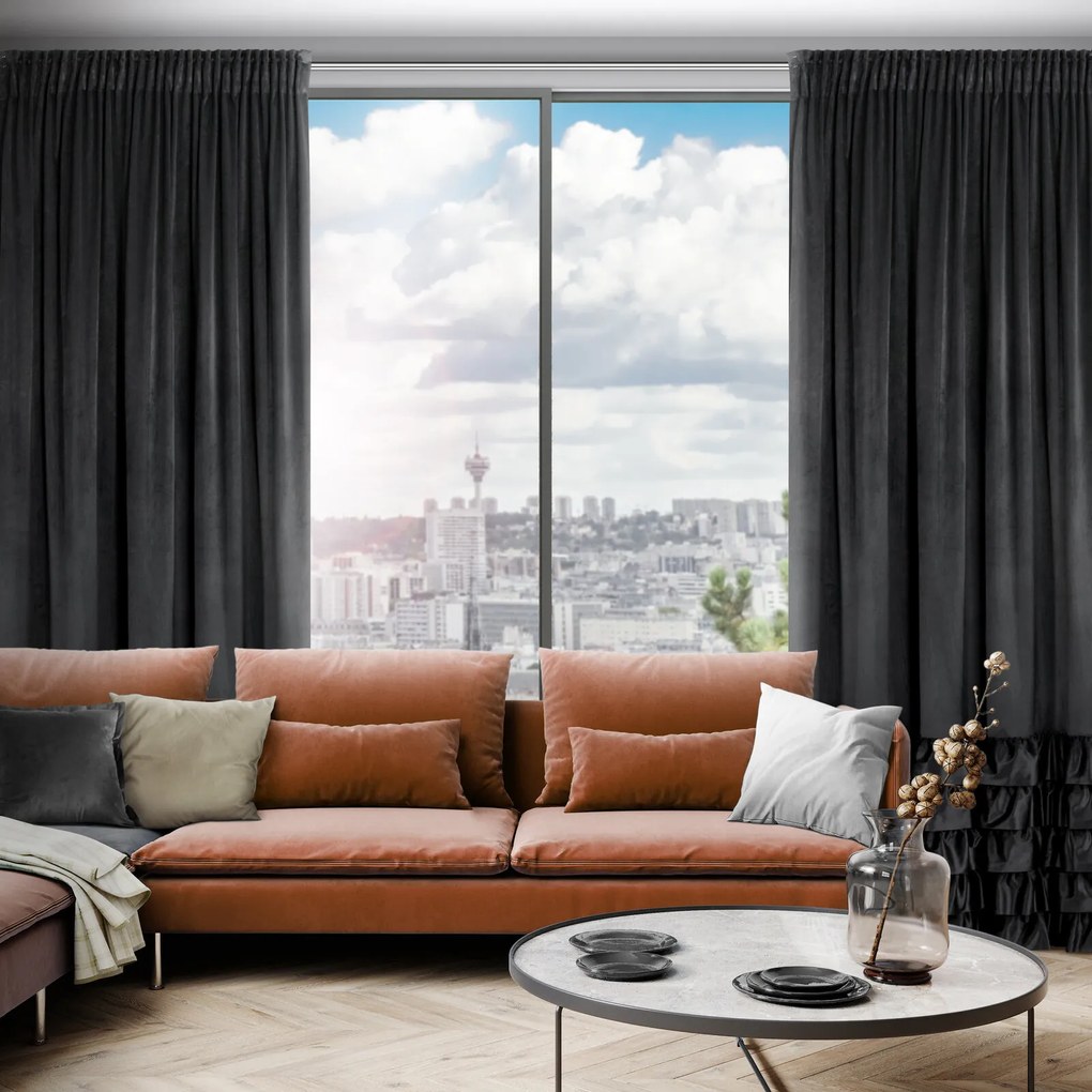 ZATEMŇOVACÍ ZÁVES NA PÁSKE DANI 140X250 CM ČIERNA