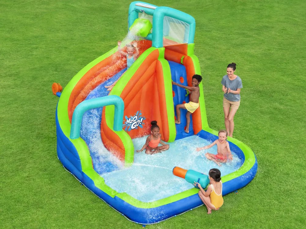 Producent niezdefiniowany Bestway vodné ihrisko H2O Go 365 x 320 x 270 cm so šmýkačkou a striekačkou 53408