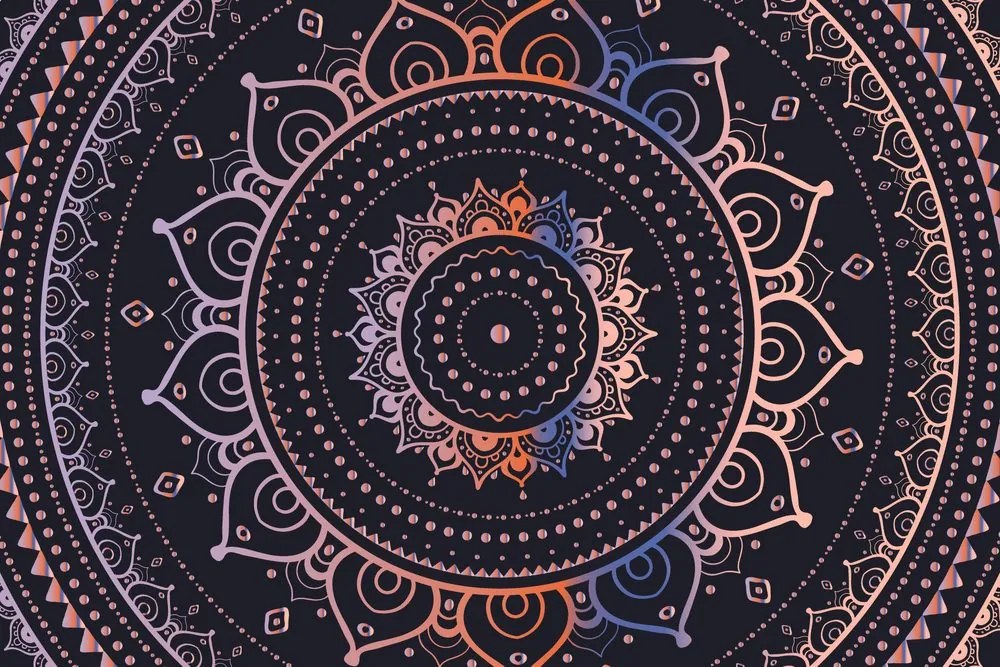 Samolepiaca tapeta farebná Mandala
