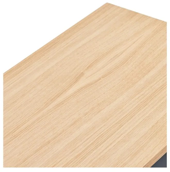 Antracitovosivá komoda v dubovom dekore Teulat Yoko, šírka 180 cm