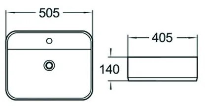 Mexen ALBA umývadlo, 50x40 cm, biela, 21955000