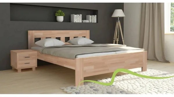 TEXPOL Manželská masívna posteľ JANA SENIOR Veľkosť: 200 x 200 cm, Materiál: BUK morenie čerešňa