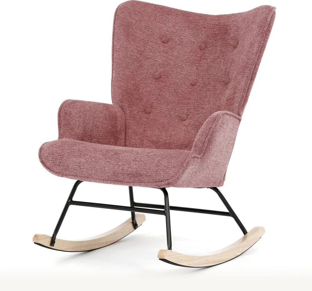 Hojdacie kreslo FABIAN — látka, ružová
