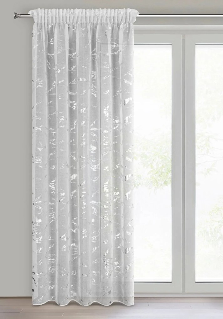 ZÁCLONA NA PÁSKE ALINA 140X270 CM BIELA