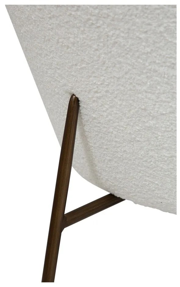 Biele kreslo z textílie buklé Orbit – DAN-FORM Denmark