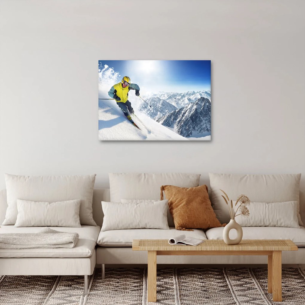 Obraz - Lyžiar (70x50 cm)