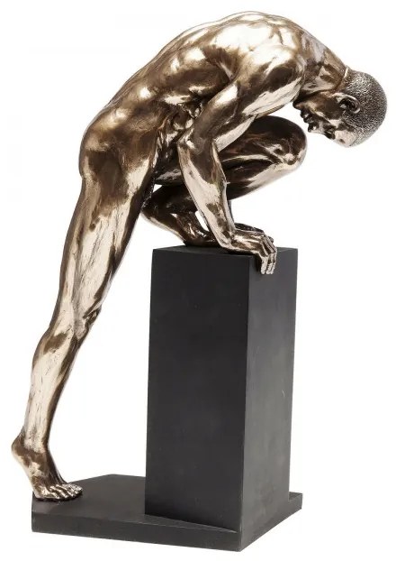 KARE DESIGN Dekoratívny predmet Nude Man Stand 35 cm bronzový 35,5 × 25,5 × 12,5 cm