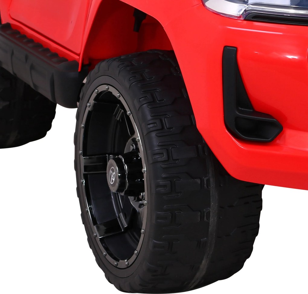 Ramiz Elektrické auto Toyota Hilux pre deti červené + pohon 4x4 + diaľkové ovládanie