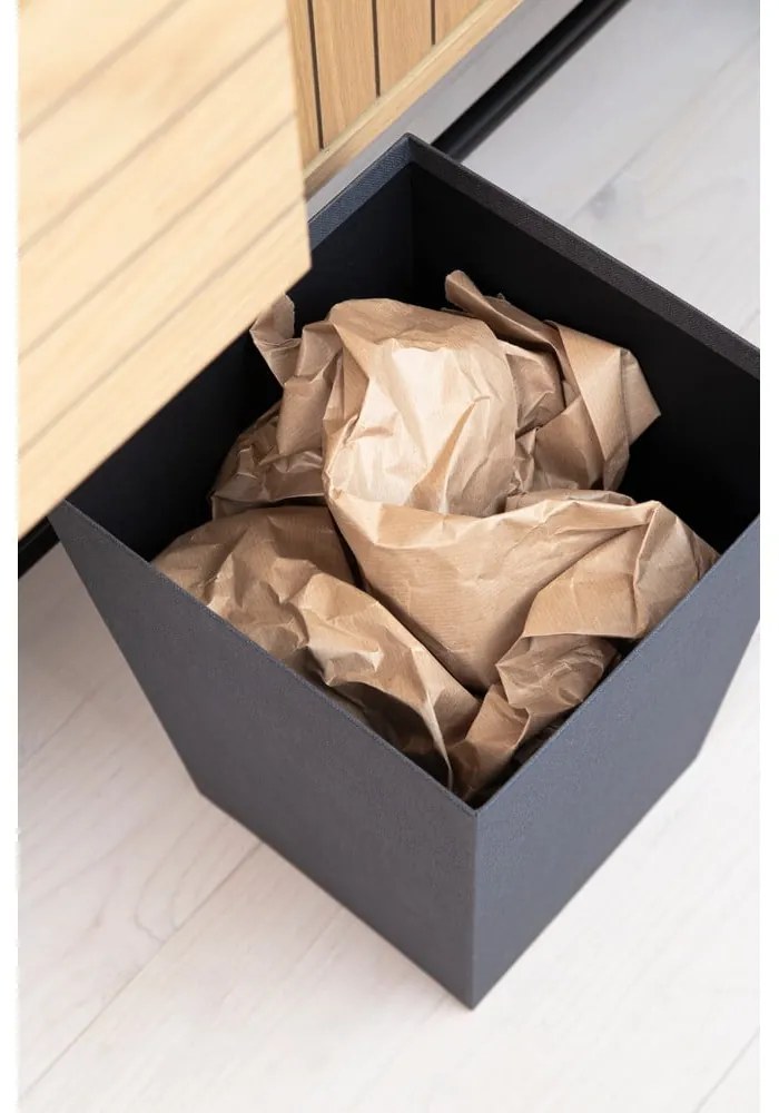 Čierny odpadkový kôš Sofia Canvas Paper Laminate – Bigso