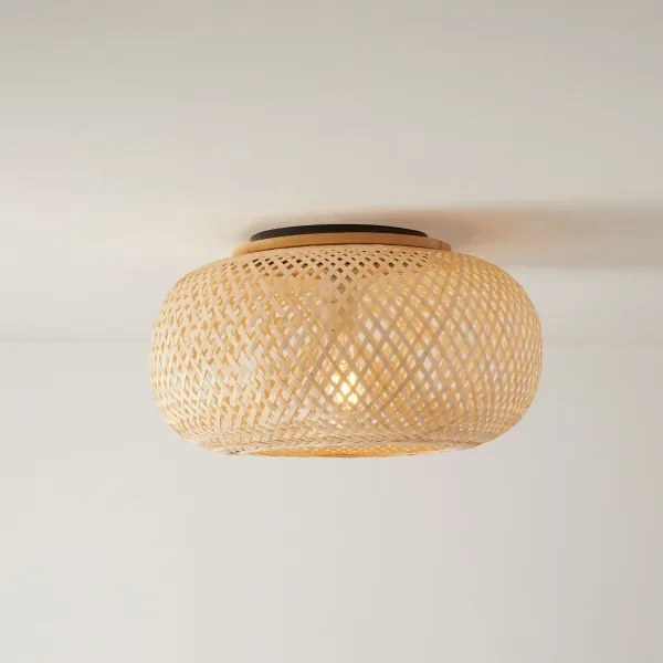 Stropné svietidlo SALOMON 1xE27/10W/230V pr. 40 cm bambus