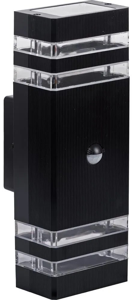 MAXLED Vonkajšie nástenné svietidlo so senzorom BREZZA 2xGU10/35W/230V IP65 MX0199
