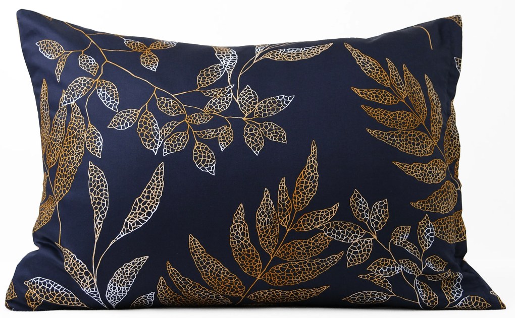 Saténová obliečka na vankúš 40 x 60 cm - Gabriela tmavo modrá