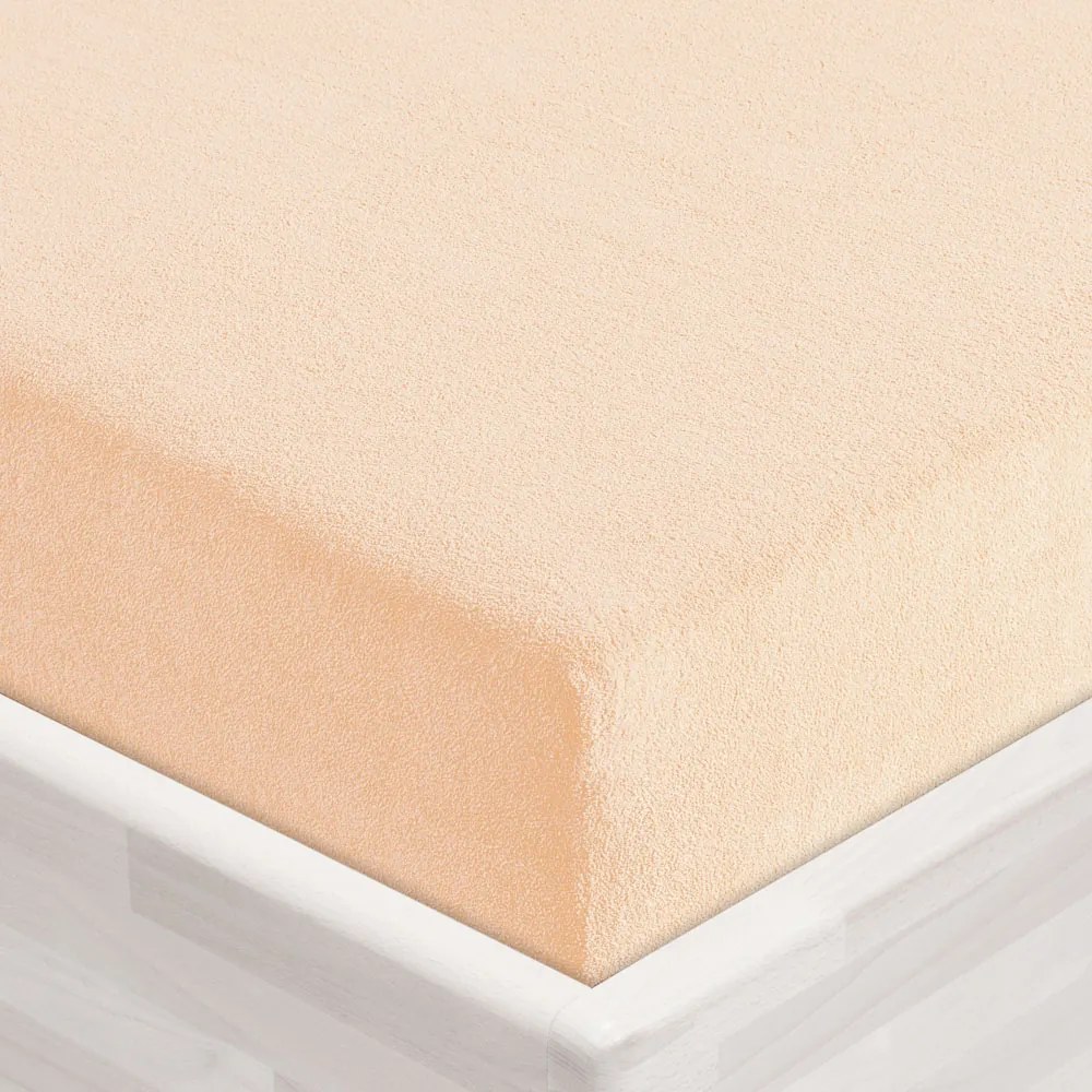 Froté napínacie prestieradlo FR-021 Púdrové 100 x 200 - výška 20 cm