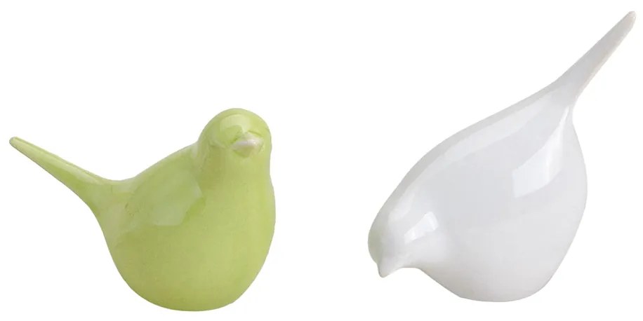 Porcelánový vtáčik BIRDETTA 9 cm - viac variantov Farba: Biela