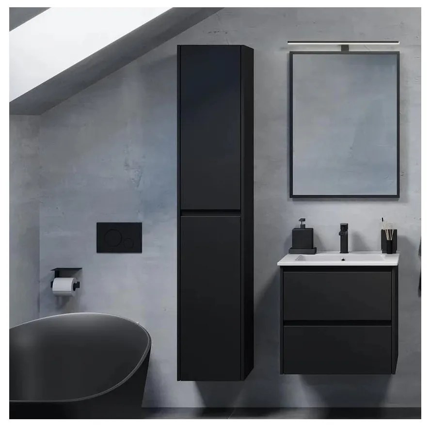 Kúpeľňová skrinka MOLDE 174 cm čierna