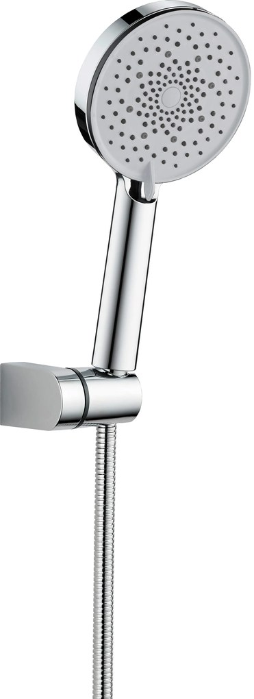 Neo Deante Ivo, 3-funkčná ručná sprchová hlavica s bodovým držiakom, chrómová, DEA-NLI_041K