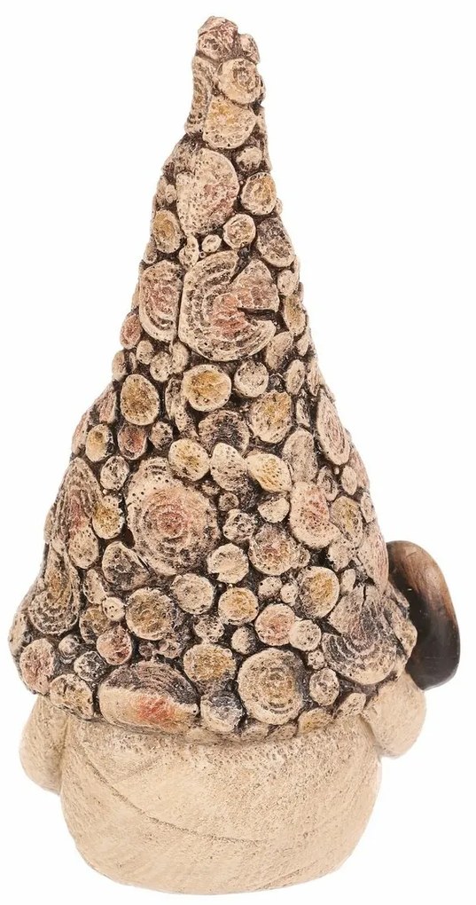 Záhradná dekorácia Škriatok lopatka, 11 x 9 x 21 cm, polyresin