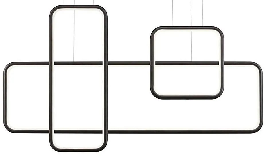 Redo 01-2100 - LED stmievateľný luster na lane THAI LED/86W/230V čierny