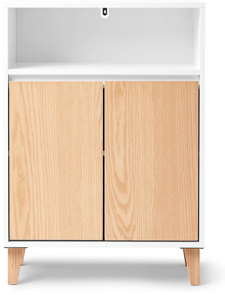 Odkladacia skrinka s 2 dvierkami a otvoreným priečinkom