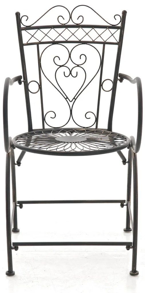 Kovová stolička Sheela s područkami - Bronzová