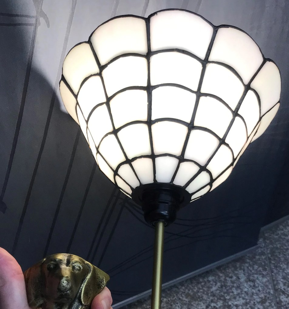 Lampa tiffany stolová JAZVEČÍK