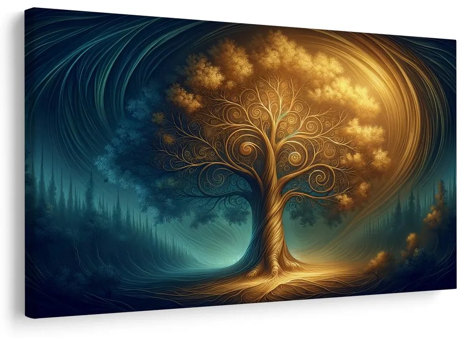 Obraz magický strom života v noci