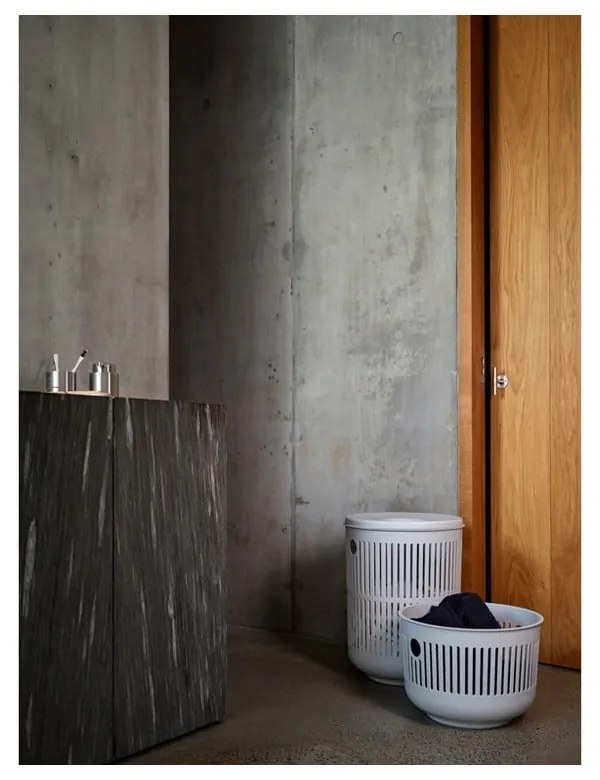 Svetlosivý plastový kôš na bielizeň 35 l Ume – Zone