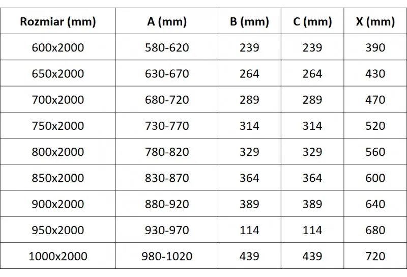 Mexen Exo, skladacie dvere do otvoru 90x200 cm, 6mm číre sklo, čierny profil, 816-090-000-70-00
