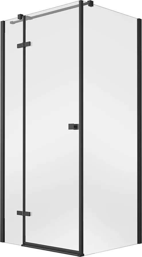 Besco Štvorcový sprchový kút PIXA BLACK SQ 90x90, výška 195 cm - bez vaničky BESCO-Orientácia: Pravá