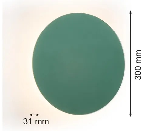 Argon 8325 - LED Nástenné svietidlo OREGON PLUS LED/6W/230V 3000K 30 cm zelená