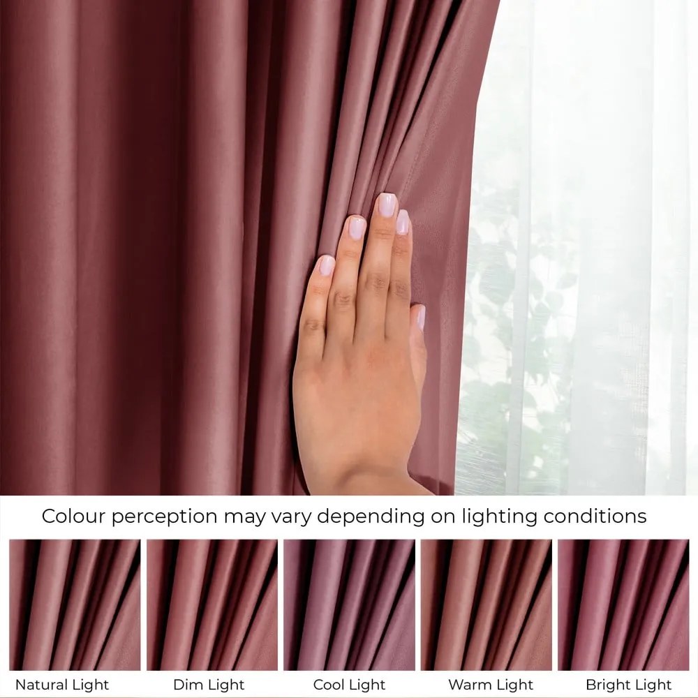 Ružový zamatový dimout záves 140x270 cm Eyelets – Restilo