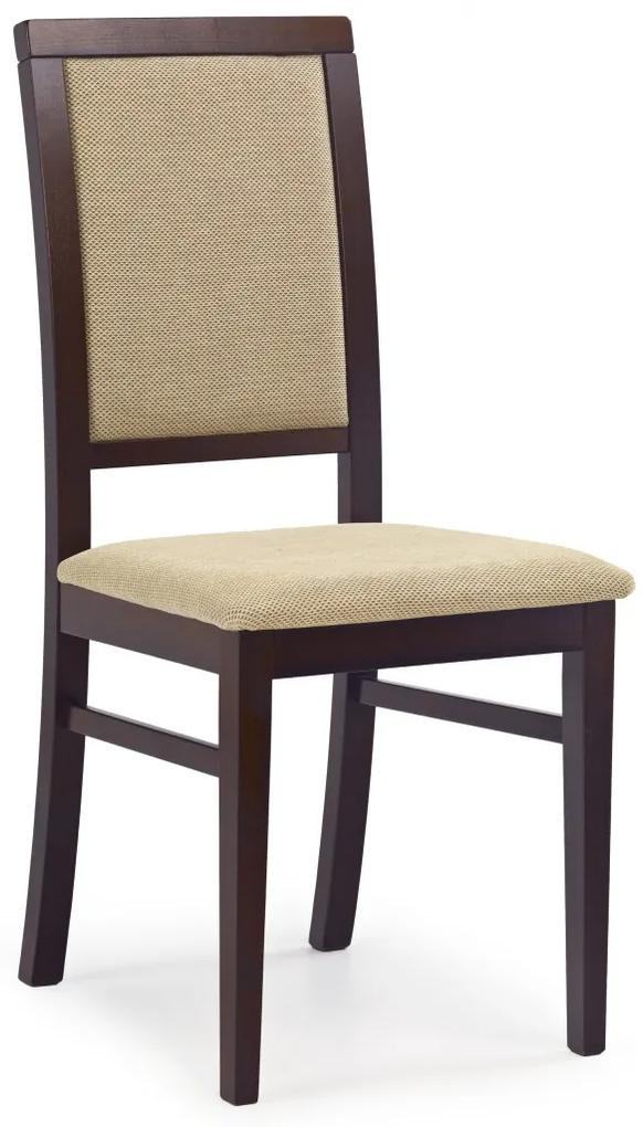 Jedálenská stolička Kely tmavý orech/béžová