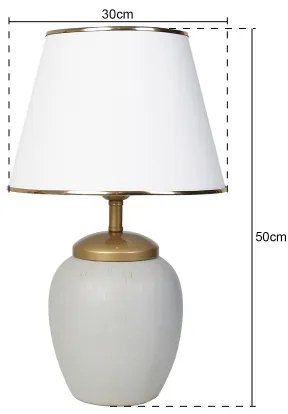 Stolná lampa RAMZES 1xE27/40W/230V biela/šedá
