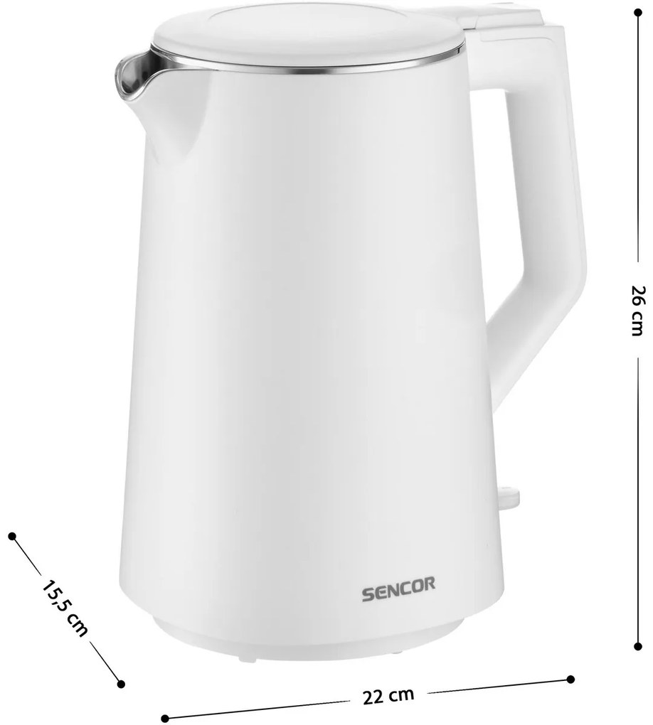 Sencor SWK 0550WH varná kanvica, biela