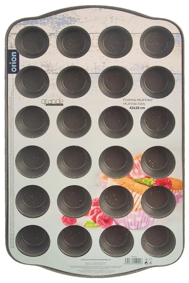 Kovová forma na pečenie muffinov 26x42 cm Grande – Orion