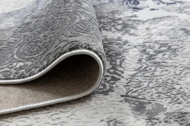 Koberec ALLURE 5715 svetlosivý / granátový