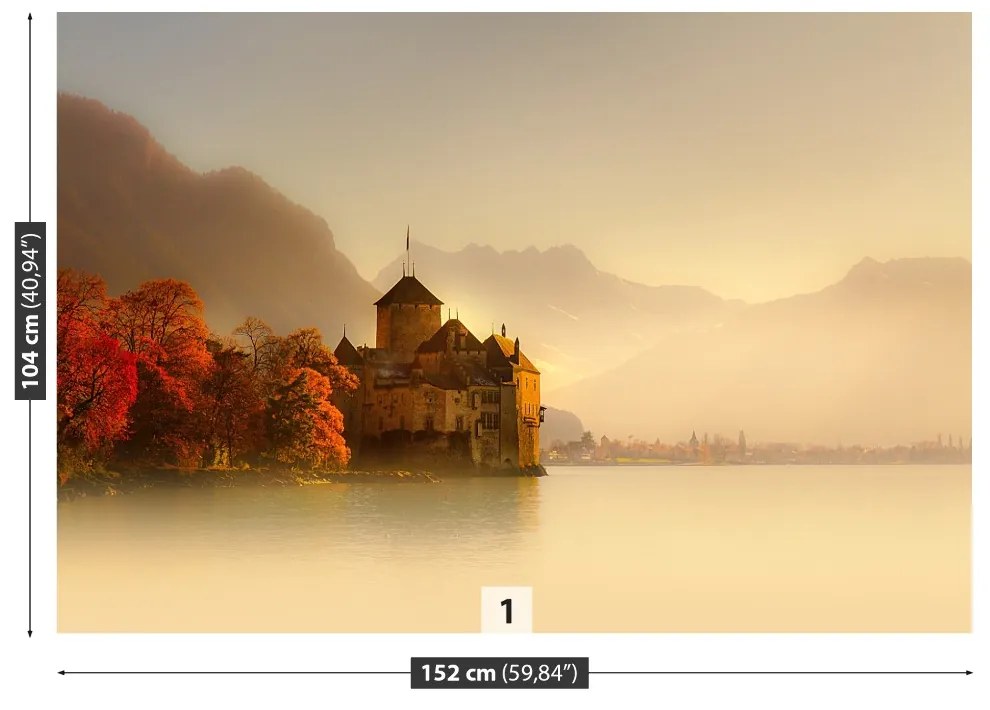Fototapeta Vliesová Montreux hrad 152x104 cm