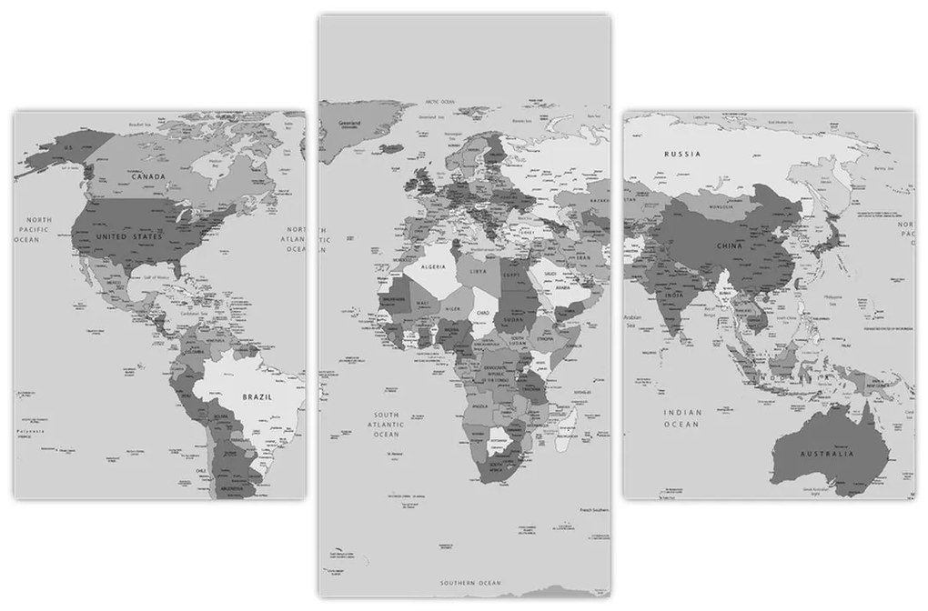 Mapa sveta - obraz
