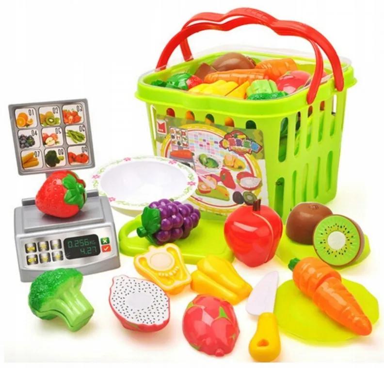 686 DR Detský nákupný košík s váhou - Fruits and vegetables