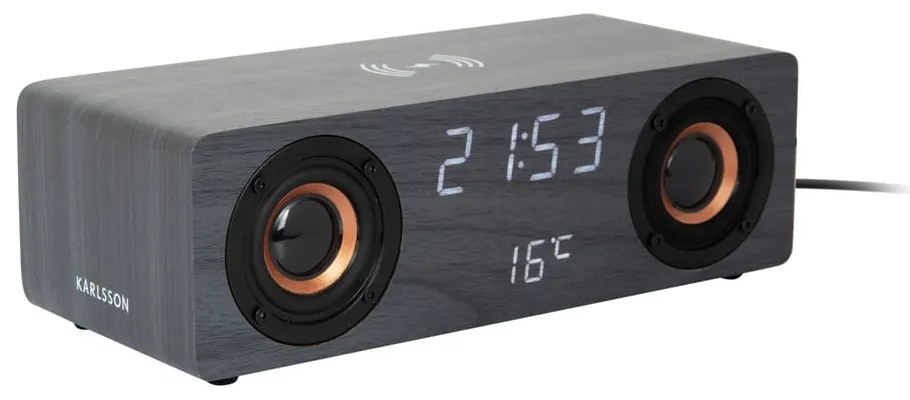 Digitálny rádiobudík s bezdrôtovou nabíjačkou Classic BT – Karlsson