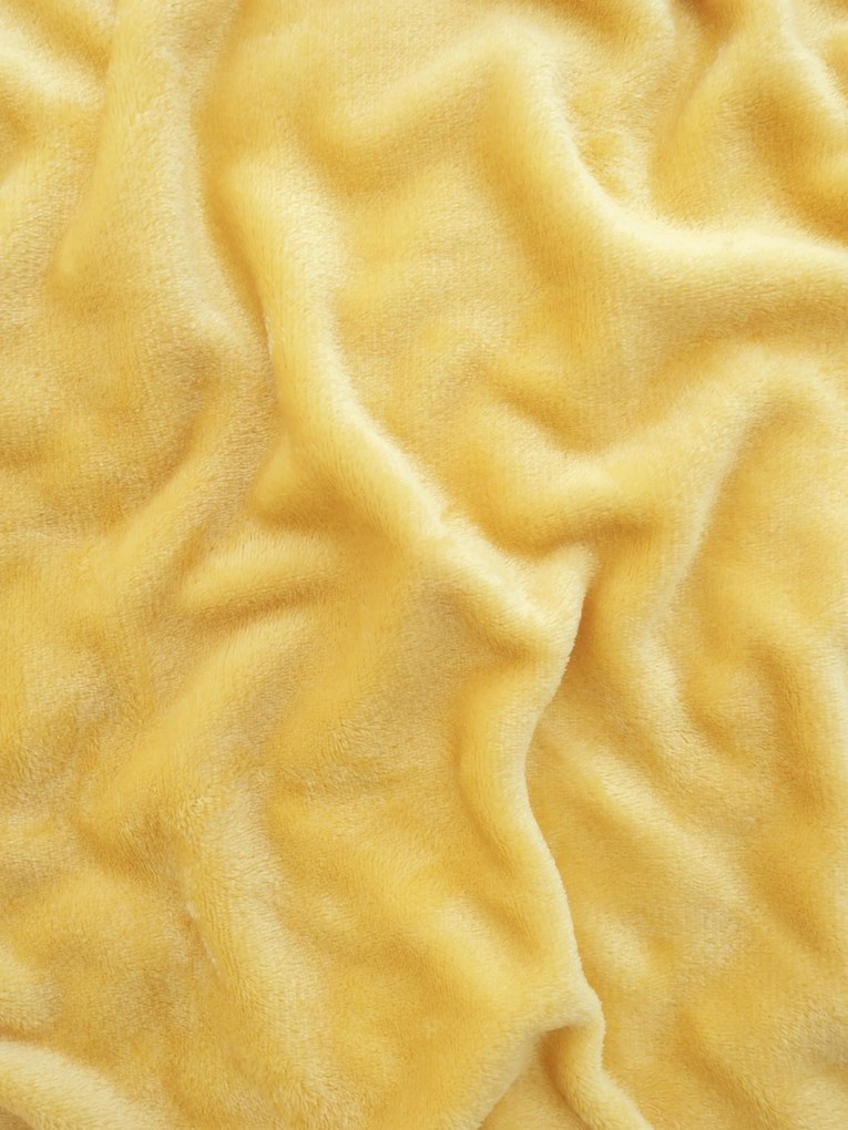 Deka mikroplyš Exclusive 150 × 200 cm – Laura horčicová