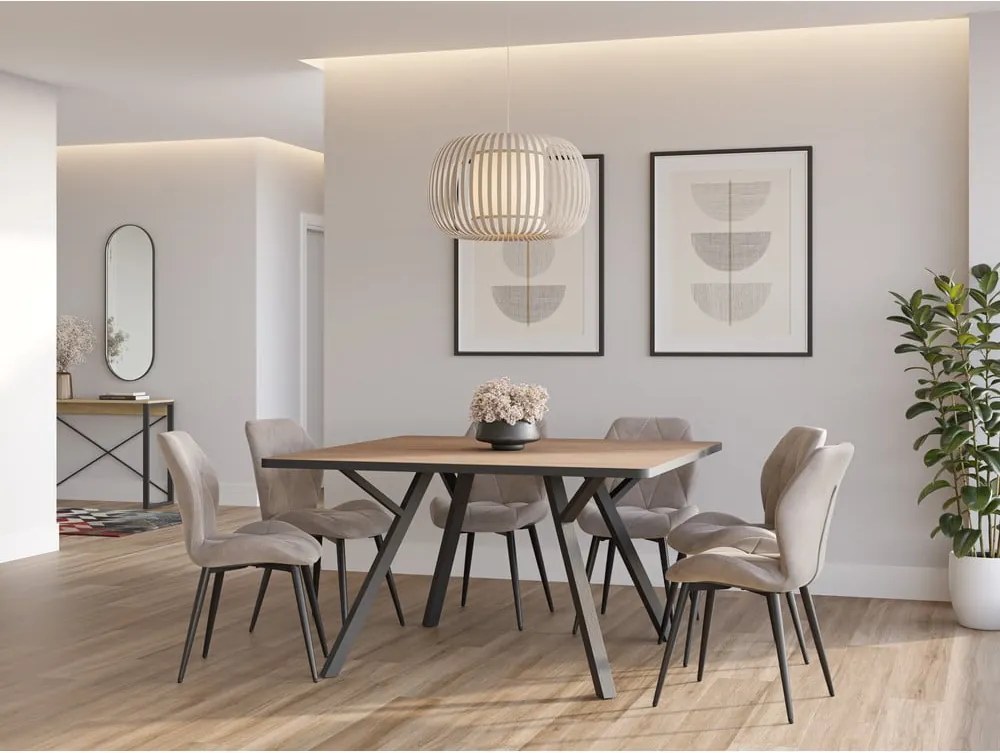 Béžové jedálenské stoličky v súprave 4 ks Luna – Marckeric