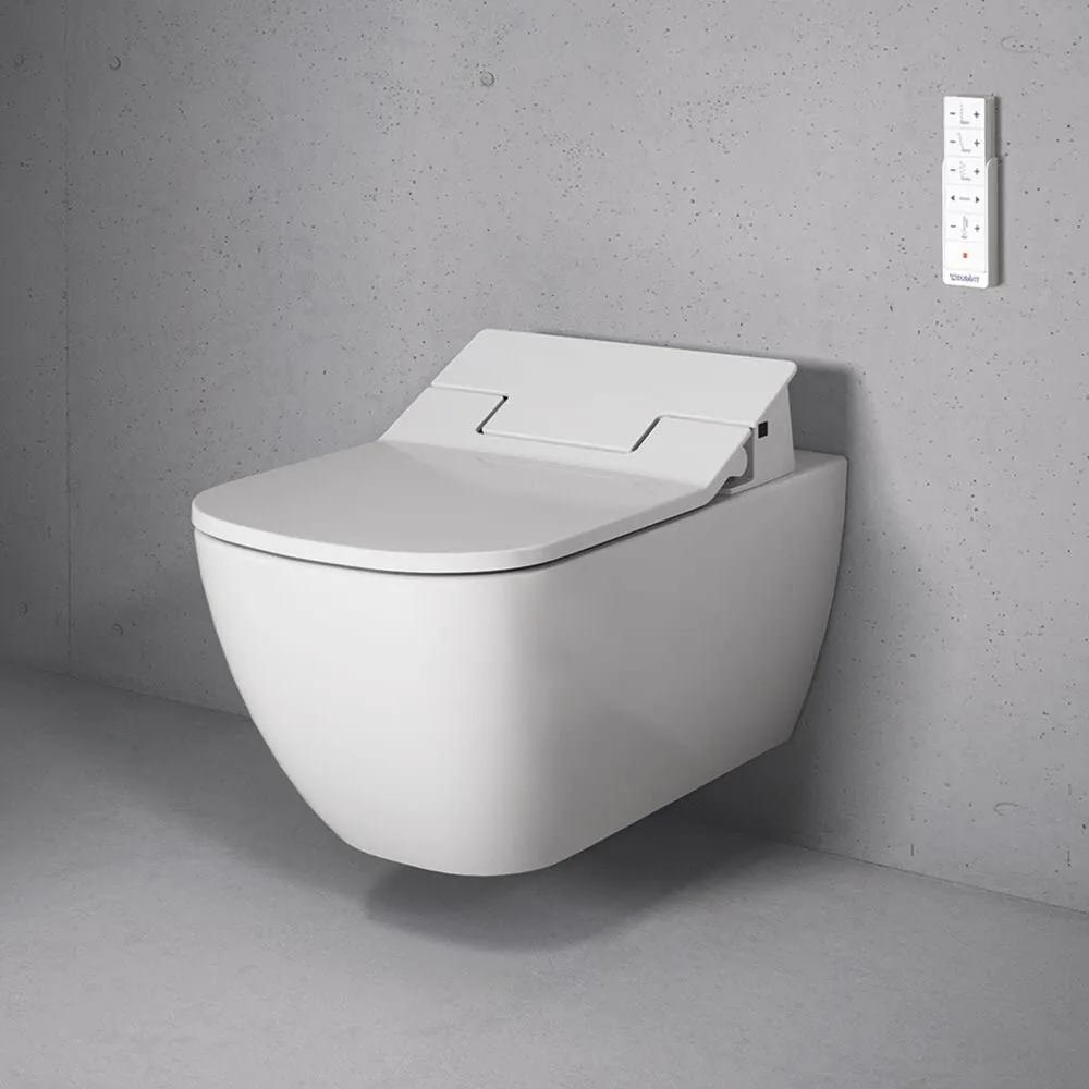 DURAVIT Happy D.2 závesné WC Rimless pre SensoWash, s hlbokým splachovaním 365 x 620 mm, biela, s povrchom WonderGliss, 25505900001