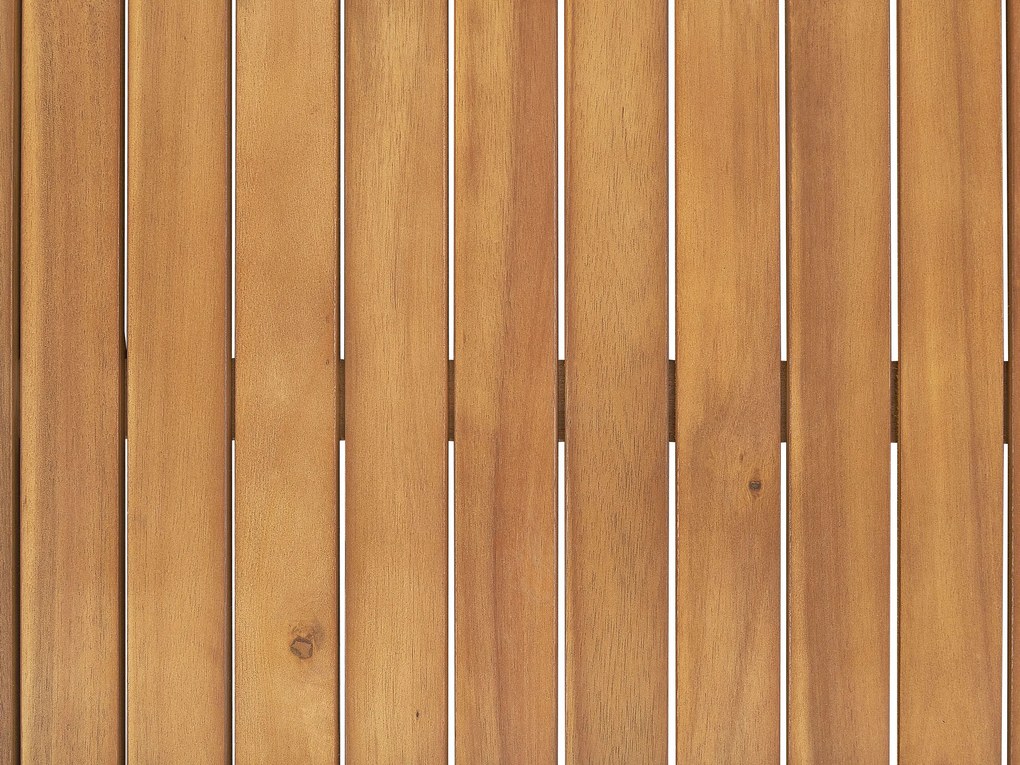 Stolík zo svetlého akáciového dreva JAVA Beliani
